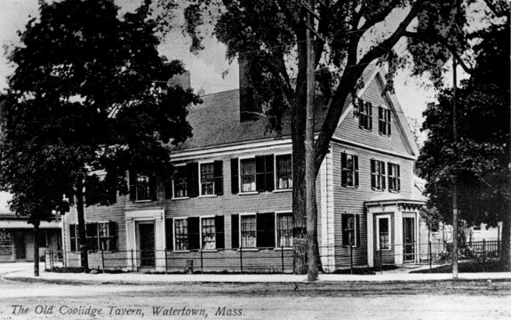 Photo: Coolidge Tavern. Credit: Watertown Free Public Library via Digital Commonwealth.