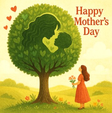 Illustration: an AI-generated image of a mother’s tree. Credit: Melissa Davenport Berry.