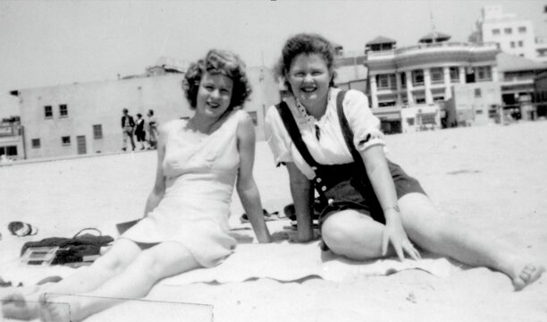 Photo: a close-up of the beach photo of Irma and Lois. Credit: from Gena Philibert-Ortega’s collection.