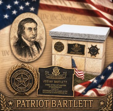 Illustration: AI-created image of Josiah Bartlett. Credit: Melissa Davenport Berry.