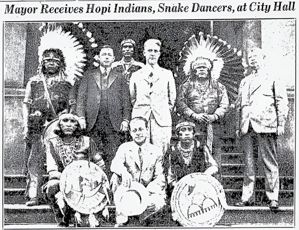 An article about a Hopi delegation, Evening Bulletin newspaper 26 August 1929