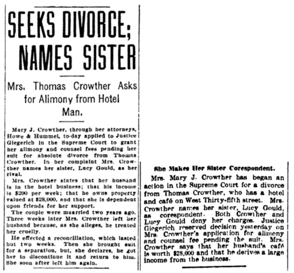 An article about Mary Drapoe, New York Evening Journal newspaper 2 July 1903
