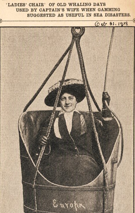 Photo: gamming chair, 19th century. Credit: New Bedford Public Library.