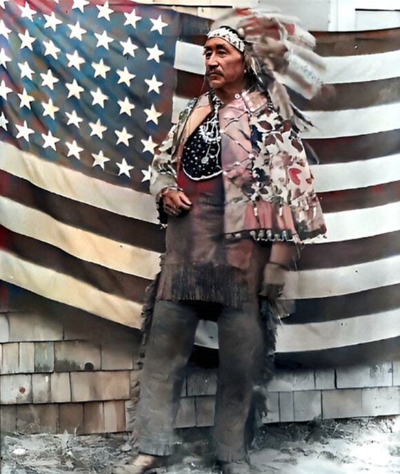 Photo: Ebenezer “Eben” Quippish. He was known throughout the nation for his knowledge of Indian lore. In his younger days he had traveled with “Buffalo Bill” Cody in his first Wild West show. Credit: Stephen Wixon.