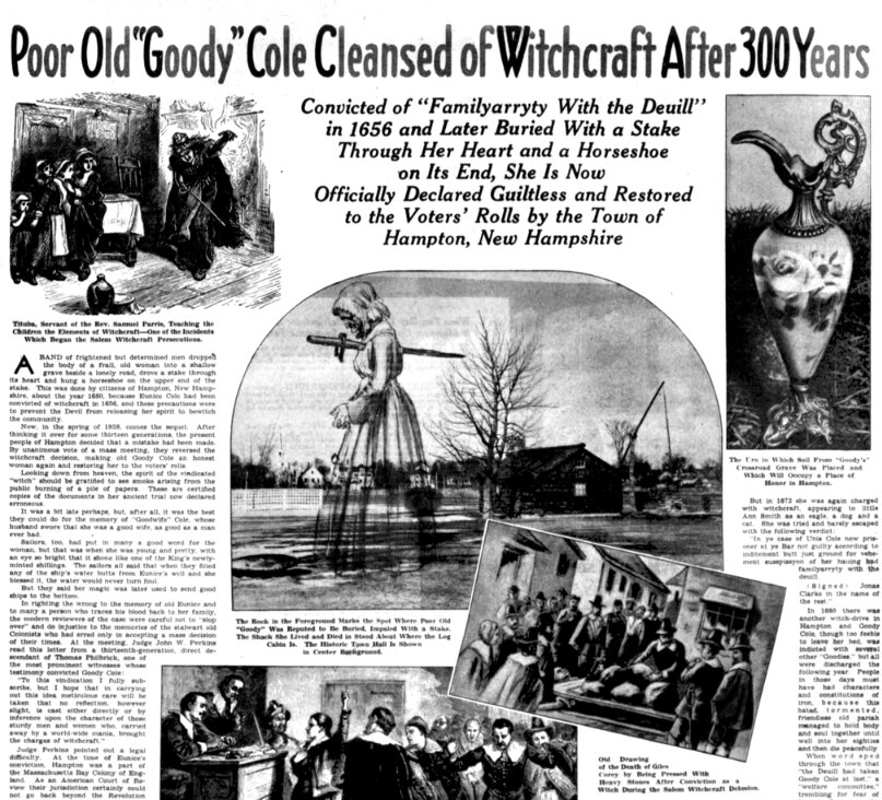 An article about Goody Cole, Los Angeles Examiner newspaper 10 April 1938