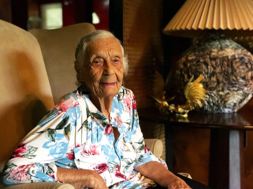 Photo: Amelia Grace Bingham. Credit: “Remembering Clan Mother, Amelia Bingham,” Mashpee Wampanoag Tribe.