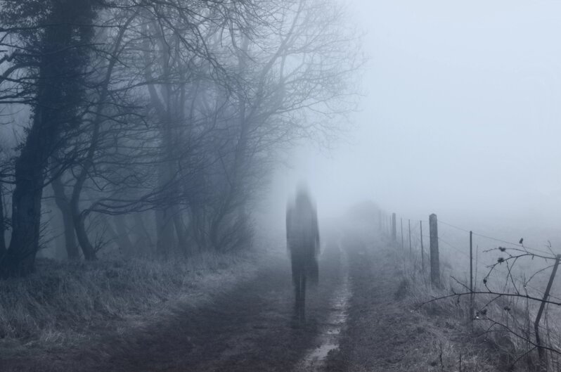 Photo: representation of a ghost.