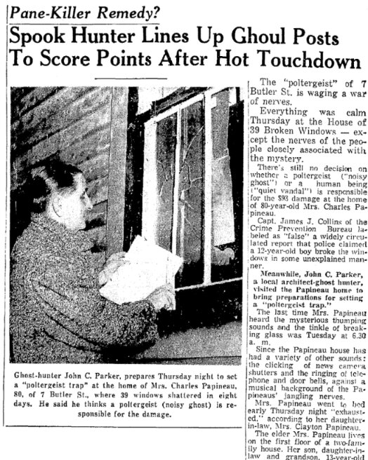 An article about John Parker, Springfield Union newspaper 16 January 1959